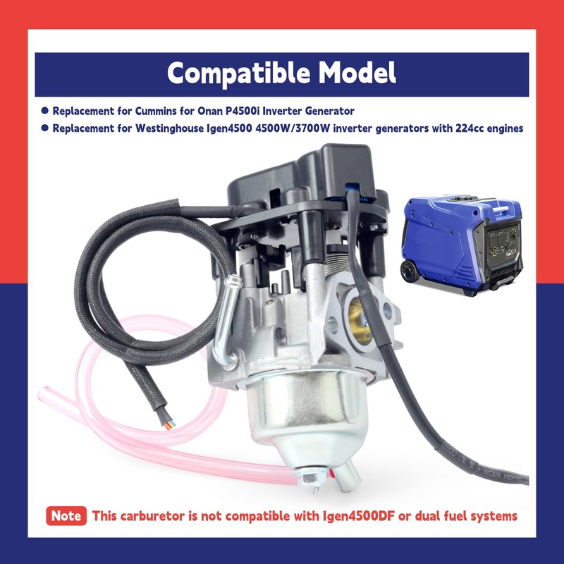 Dusledel Carburetor Kit with 2 Stepper Motors Replacement for Westinghouse