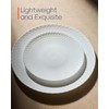 LaGlint 7.5 inch Salad Appetizer Plate Set of 6, Opal