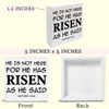 Christian Easter Decorations, He Has Risen Wooden Block Sign, Religious