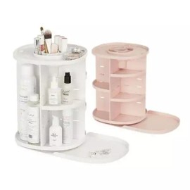 Gita Beuraendeu 회전화장품보관 회전형 화장품 거치대 보관함 수납 정리 케이스 1P Rotating Makeup Storage Organizer Case 1P [Baby pink]