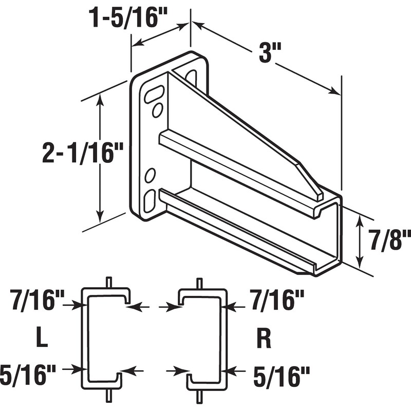 Prime-Line R 7227 Rear Drawer Track Back Plate – Support