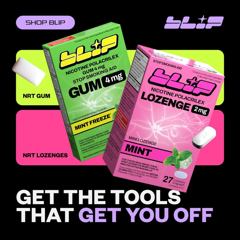 Blip NRT Nicotine Gum - 2mg Mint Freeze Flavor (20
