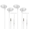3.5mm Wired Control InEar Headphone Stereo Earphone with Microphone Wide