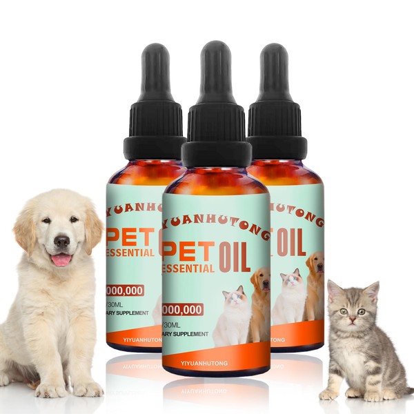 YIYUANHUTONG Pet Essential Oil, 30ml, Omega-Rich Supplement for Cats and