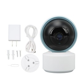 Wireless Surveillance Camera 1080P 2 Way Talk Night Vision Auto Tracking Rotatable WiFi Security Camera 100‑240V US Plug