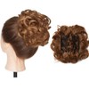 Hairro Messy Hair Bun with Comb (#30 Light auburn) Curly