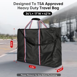 Fentiff Rollator Travel Bag - Waterproof Wheelchair Bag for Folding Walker, Compact Wheelchair Transport Chair Portable Carry Case Cover for Car & Airplane TSA Traveling (34" Lx17 Wx42 H)