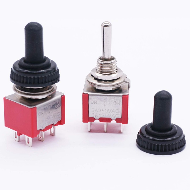 Twidec/10Pcs Mini Toggle Switch DPDT 3 Position 6 Pins ON/Off/ON