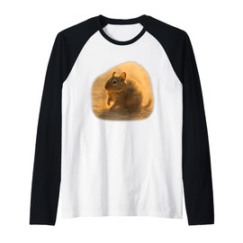 Desert Dust Degu Sunlit Scene Raglan Baseball Tee