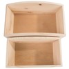 WooDeeDoo Set of 2 Wooden Planter Boxes – Nesting Unfinished