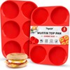 Puyeipt 4 Inch Silicone Egg Molds for Breakfast Sandwiches, 2