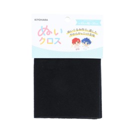 KIYOHARA NUIF-01C Pushing Cloth, Fabric for Plush Toys, Width 25.6 x 11.8 inches (65 x 30 cm), BK Black
