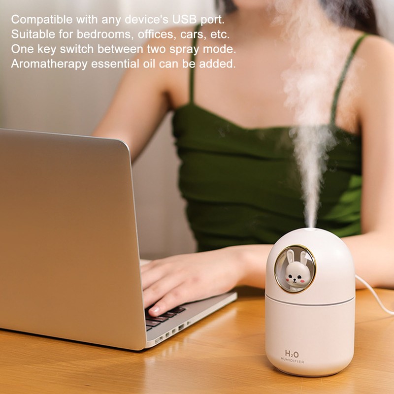 Humidifier Aroma Diffuser USB Power Supply 300ml Capacity Auto Shutdown