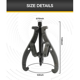 UBOG 6" Bearing Puller,Car Accessories Gear Puller,Automotive Tool 3 Jaw Wheel Puller with Reversible Claws,Heavy Duty Pulley Puller for Automotive Wheel,Pulling Tool Kit for Motorcycle Car SUV