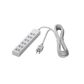 Buffalo BUFFALO BSTAPSG2620WH 2-Pin Power Tap, 6 Count, Lightning Surge Guard, 2 Meters, White
