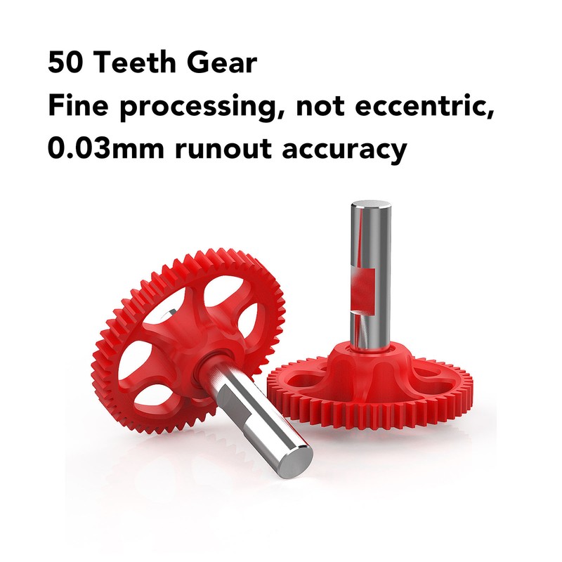 Dual Gear Assembly Kit Upgrade Extruder Red Wheel Kit 3D