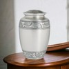 Lightnpro Pewter Cremation Urn for Human Ashes Adult, Hand Crafted