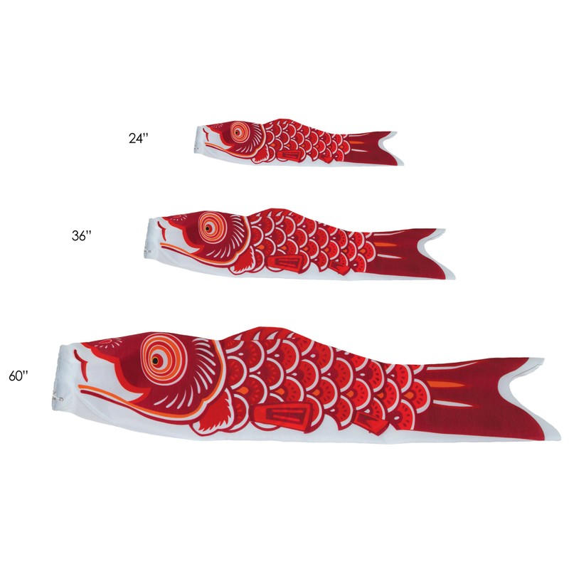 In the Breeze Koi Fish Windsock, 36-Inch, Red