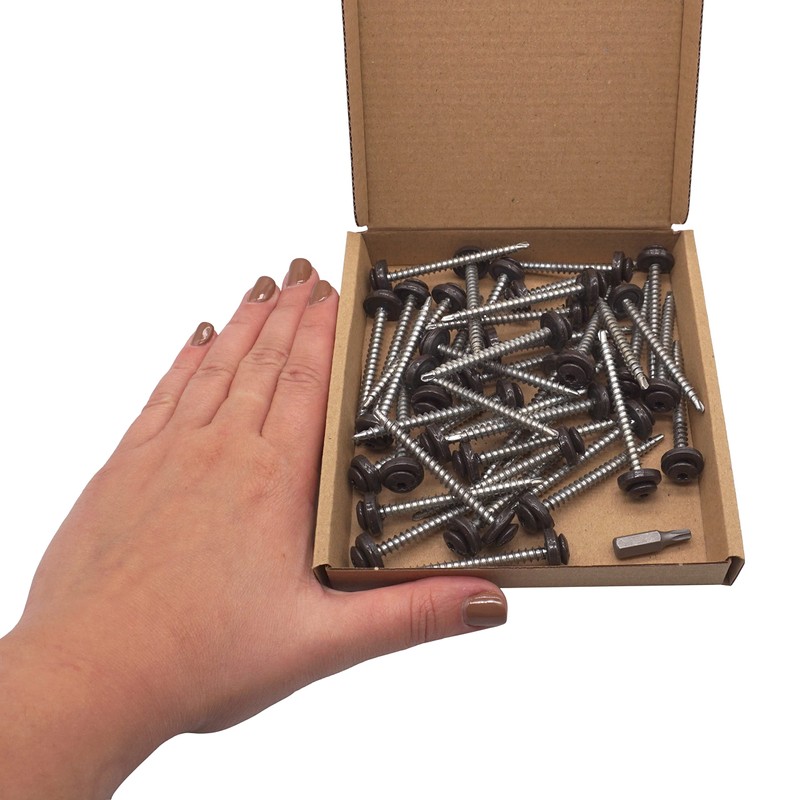 SKIR'CO (40 pcs) Metal Roofing Screws, 4.8 x 60 mm