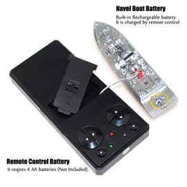 Tipmant Military RC Naval Ship Vessel Warcraft 2.4 GHz Remote Control Boat Speedboat Electric Water for Swimming Pool Kids Toy Birthday Gifts (Silver)