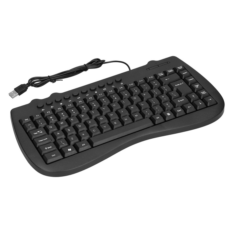 USB Keyboard Durable Plastic 87 Keys KB‑301B Keypads General Ergonomically
