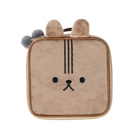 Tumecos Makeup Pouch Cosmetic Bag Brown Bear Cosmetics Makeup Tools Wash Items Storage Bag Multi-functional Small Items Organizer Ladies Large Capacity Travel Business Storage Bag Clutch Bag Ladies