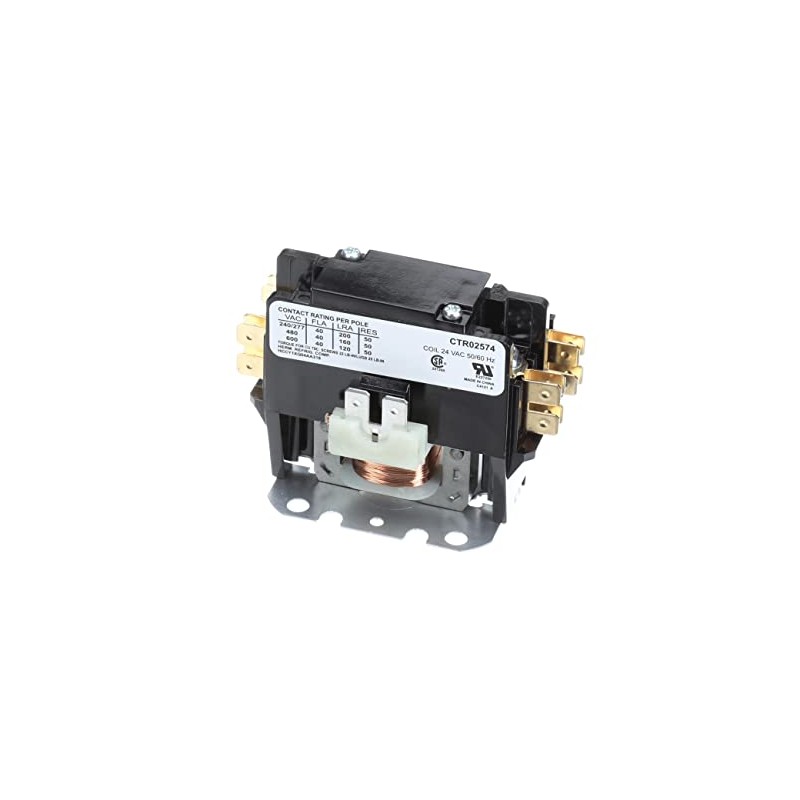 Trane Contactor, 1P 40A 24Vac / Screws