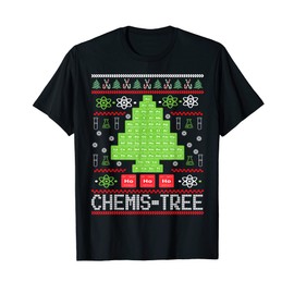 Chemistree Ugly Christmas Jumper Science Chemistry 2021 T-Shirt, black, s