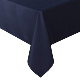 sancua Rectangle Tablecloth - 60 x 102 Inch - Stain and Wrinkle Resistant Washable Polyester Table Cloth, Decorative Fabric Table Cover for Dining Tables, Buffet Parties and Camping, Navy