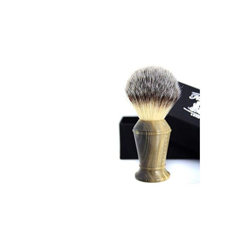 Synthetic Hair shaving Brush Artificial Horn Handle Classical box Presant
