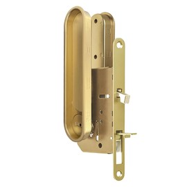 betensh Pocket Door Lock Hardware with Pull Invisible Sliding Door Lock and Pull Pocket Door Handle for Furniture Hardware, Gold