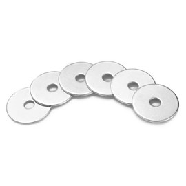 M6 Stainless Fender Washer,18-8 (304) Stainless Steel Large Fender Washers, M6 ID x 22mm OD Stainless Flat Washer, Pack of 50