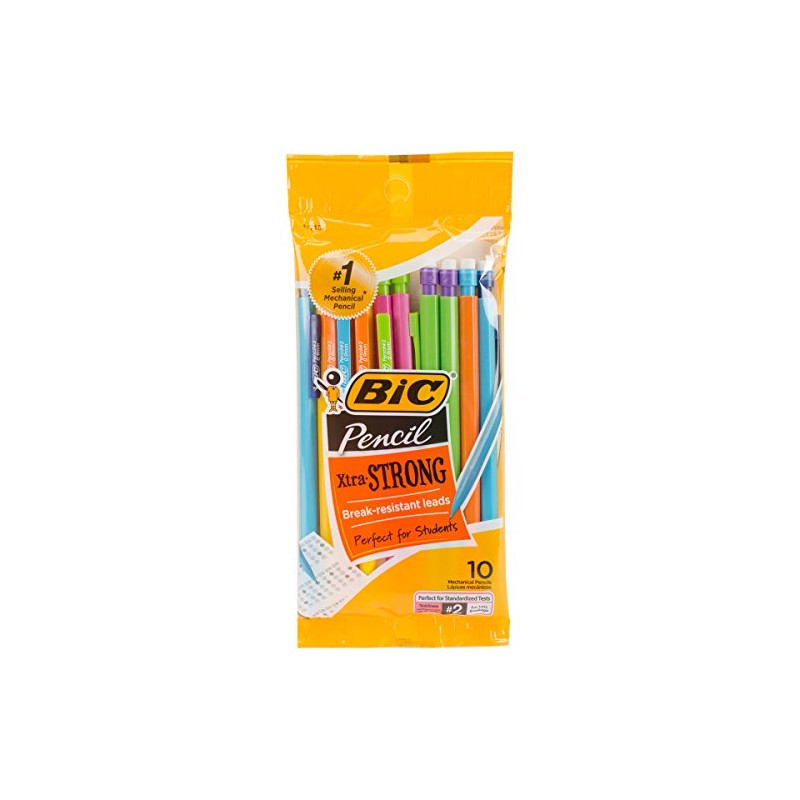 BIC Xtra Strong Mechanical Pencils 10/Pkg-Assorted Barrles