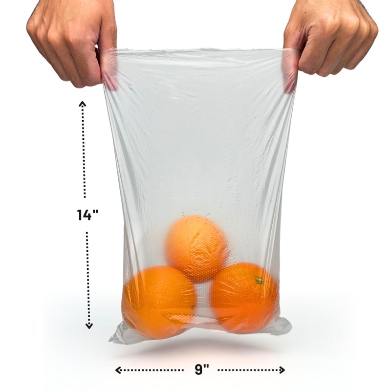 Clear Plastic Food Bags On a Roll - 500 Pack,