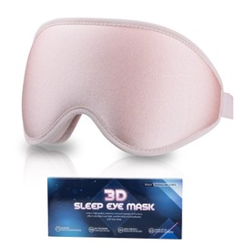Sleep Eye Mask, 3D Contoured Sleep Mask Light Blocking Sleep Mask for Women and Men, Soft and Comfortable Night Eye Blinder, Suitable for Travel, Flight, Lunch Breaks, Sleeping, Meditation (Pink)