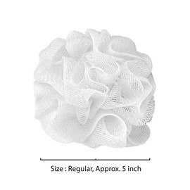 Aquasentials Mesh Pouf Bath Sponge (4 Pack) (White)