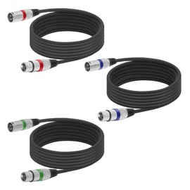Goldeee XLR Cable,3 Pack 10 Feet Microphone Cables,Premium XLR to XLR Microphone Cables - Balanced 3-Pin XLR Male to Female for Microphones, Audio Mixers,Speaker Systems and Recording Studios