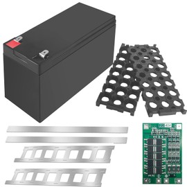 XBERSTAR 18650 Battery Holder,12V 3S 7P Li-ion DIY Case Holder for 18650 Powerwall Battery Pack Spot Clamp with BMS Nickel Strip (Black Box&Nickel Strip&BMS)