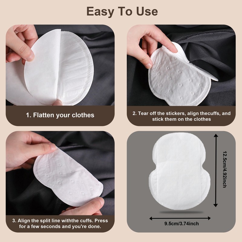 150 Pcs Underarm Sweat Pads, Armpit Sweat Pads for Women