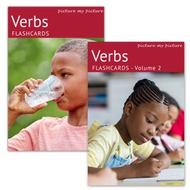 Verbs Flash Cards Volume 1 & 2 | 80 Action Language Development Educational Photo Cards | Speech Therapy Materials, ESL Materials