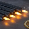 Mavandes Flameless Flickering Taper Candles Two Remote, 7.5 Inch Black