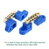sourcing map Terminals Earth Rail Screw Block Barrier Brass 4
