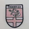 Kaltenengers Patch Red Shield White Anchor Cross German Municipal Emblem