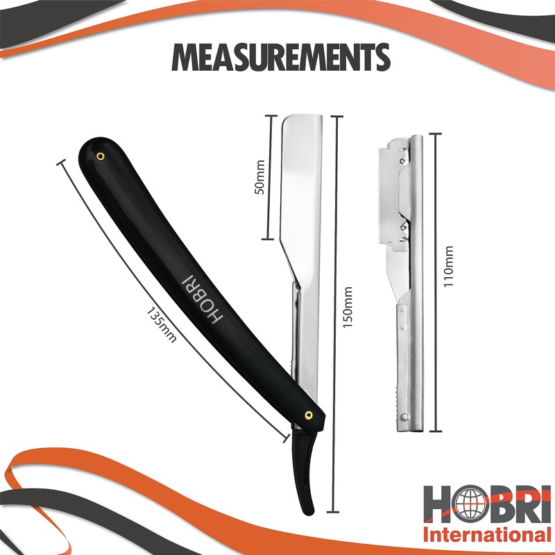 Professional Barber Straight Edge Razor with 10 Blades Men's Manual