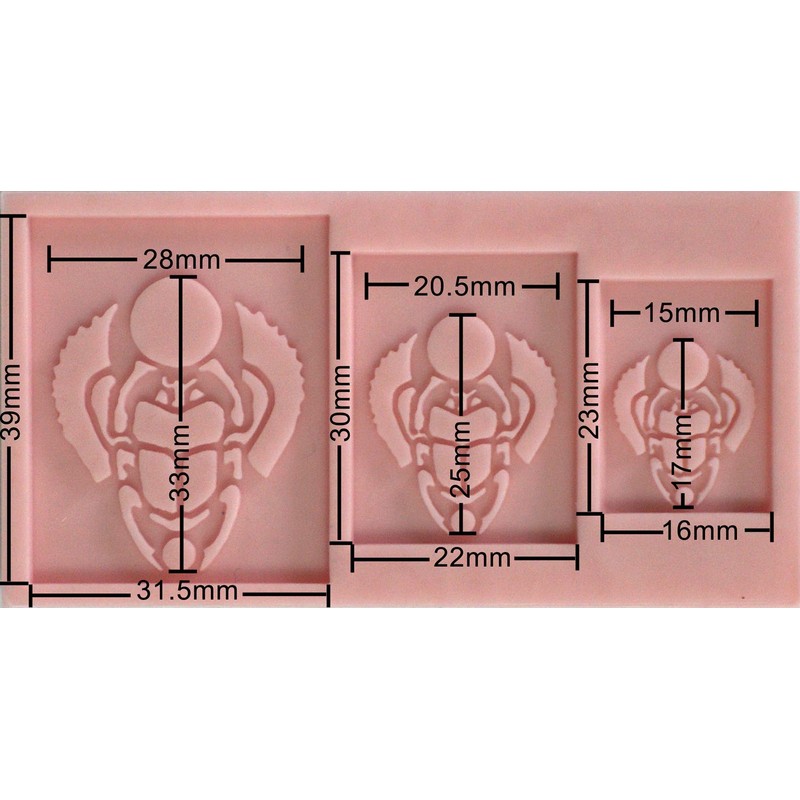 Fleximold Silicon Mold, Winged Scarab Mold