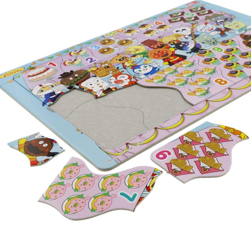 Sun-Star Stationery 5400017E Numbers Educational Puzzle, Let's Go! Anpanman