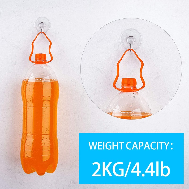 Awpeye 60 Pack Universal Clear PVC Suction Cups with Hooks