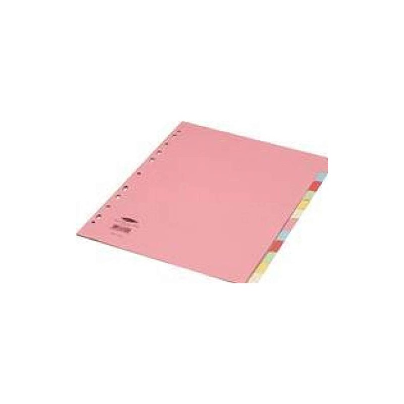 Concord Punched Pocket Subject Dividers Extra Wide 12-Part A4 Assorted