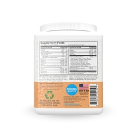 Portions Master Vegan Collagen Builder, Plant Based Collagen Support Powder with Rice & Pea Protein Silica Biotin Tremella Mushroom Vitamin C (Salted Caramel, 500g)