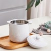 Lyellfe Ceramic Bacon Grease Container, 1.2L/40 Oz Oil Filter Pot